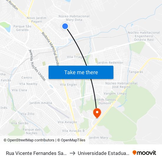 Rua Vicente Fernandes San Romão Qd. 13 Par to Universidade Estadual Paulista - Unesp map