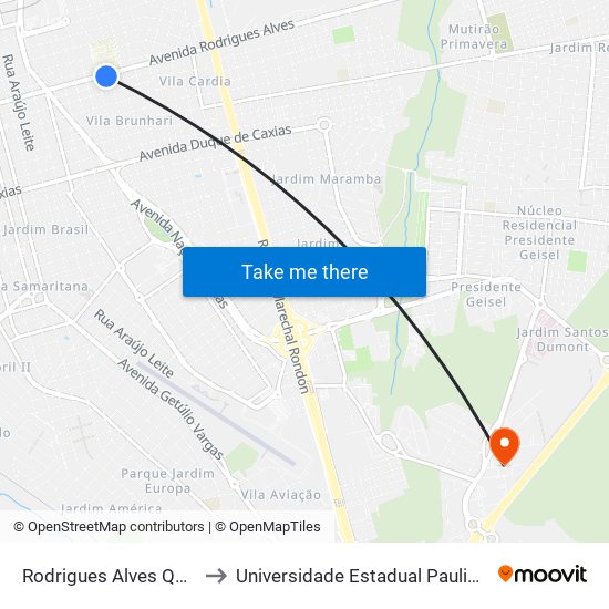 Rodrigues Alves Qd-18 Par to Universidade Estadual Paulista - Unesp map