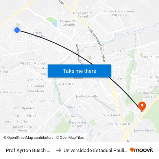 Prof Ayrton Busch Qd.08 Par to Universidade Estadual Paulista - Unesp map