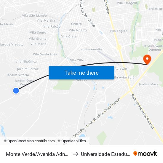 Monte Verde/Avenida Adnan Shahateet Qd. 08 Par to Universidade Estadual Paulista - Unesp map