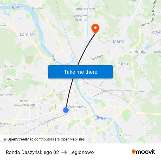 Rondo Daszyńskiego 02 to Legionowo map