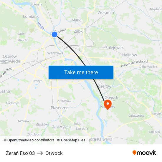 Żerań Fso 03 to Otwock map