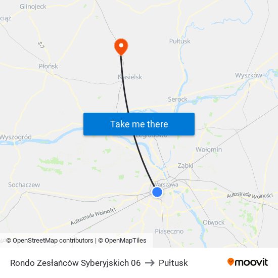 Rondo Zesłańców Syberyjskich 06 to Pułtusk map