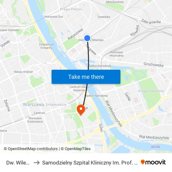 Dw. Wileński to Samodzielny Szpital Kliniczny Im. Prof. Witolda Orłowskiego map