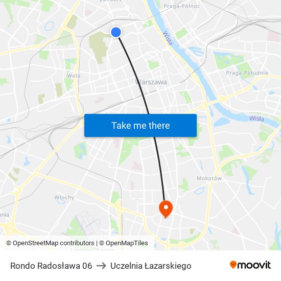 Rondo „Radosława” to Uczelnia Łazarskiego map