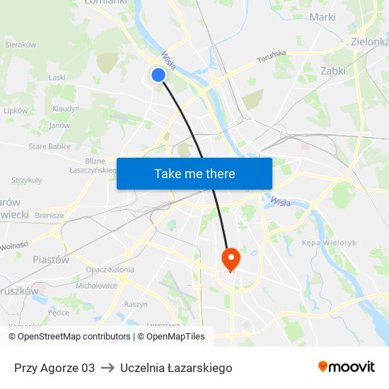 Przy Agorze 03 to Uczelnia Łazarskiego map