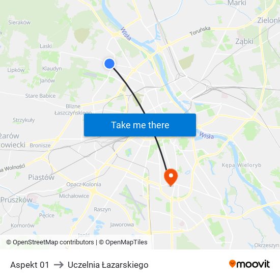 Aspekt 01 to Uczelnia Łazarskiego map