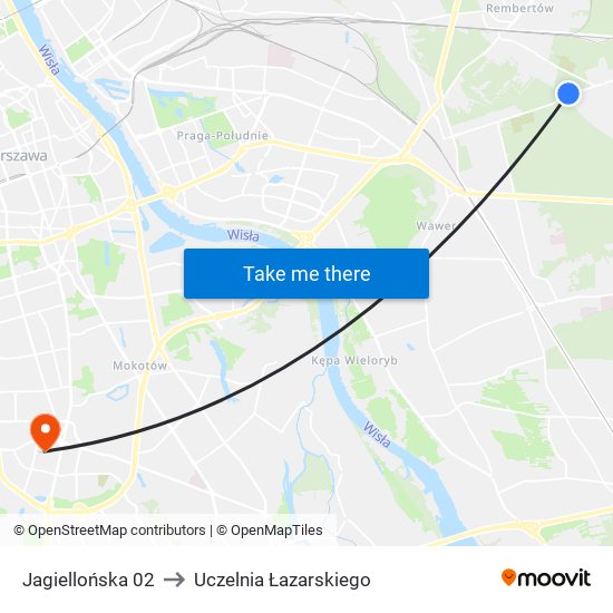 Jagiellońska to Uczelnia Łazarskiego map