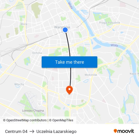 Centrum 04 to Uczelnia Łazarskiego map