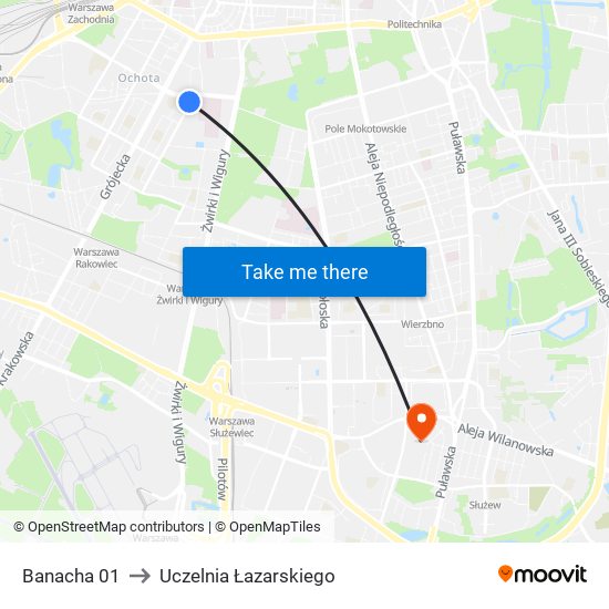 Banacha 01 to Uczelnia Łazarskiego map