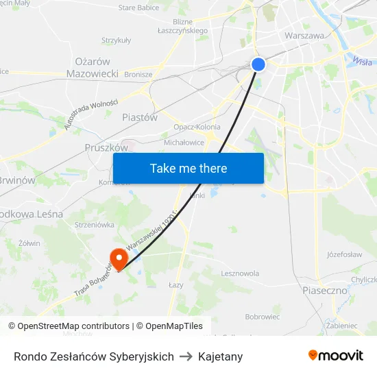 Rondo Zesłańców Syberyjskich to Kajetany map