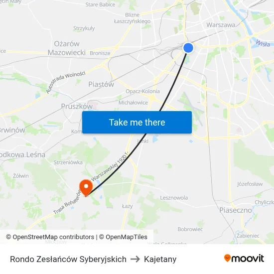 Rondo Zesłańców Syberyjskich to Kajetany map
