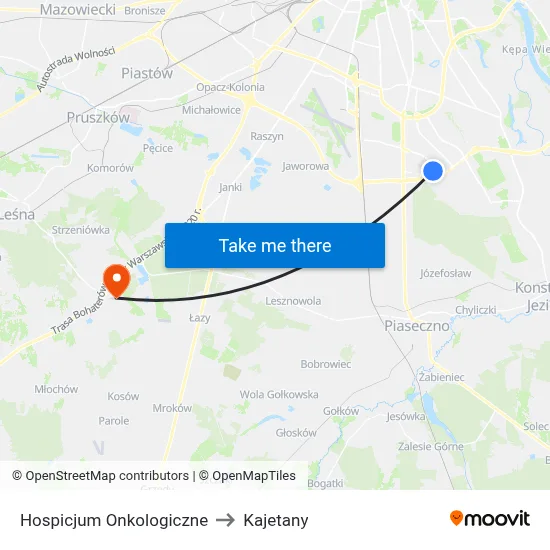 Hospicjum Onkologiczne to Kajetany map