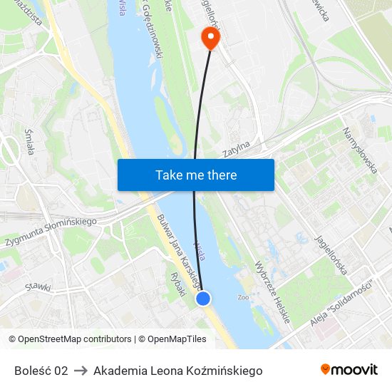 Boleść 02 to Akademia Leona Koźmińskiego map