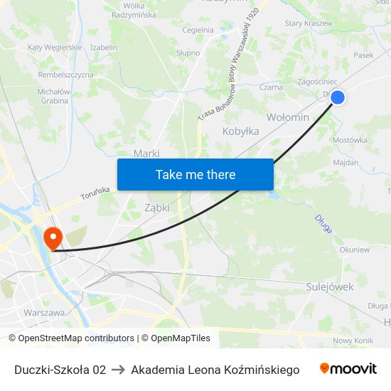 Duczki-Szkoła to Akademia Leona Koźmińskiego map