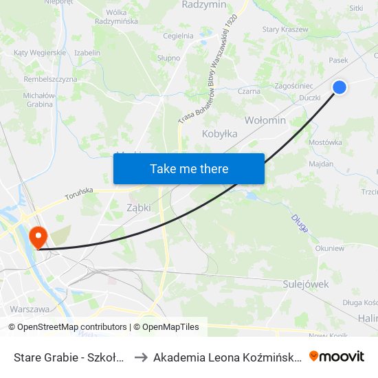 Stare Grabie-Szkoła to Akademia Leona Koźmińskiego map