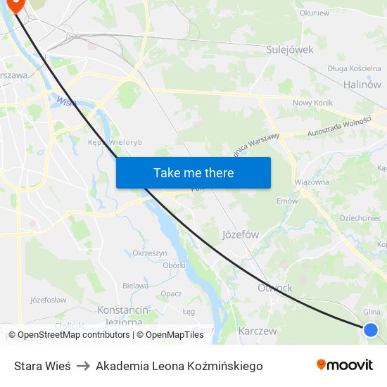 Stara Wieś to Akademia Leona Koźmińskiego map