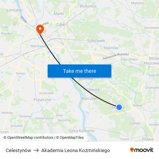 Celestynów to Akademia Leona Koźmińskiego map