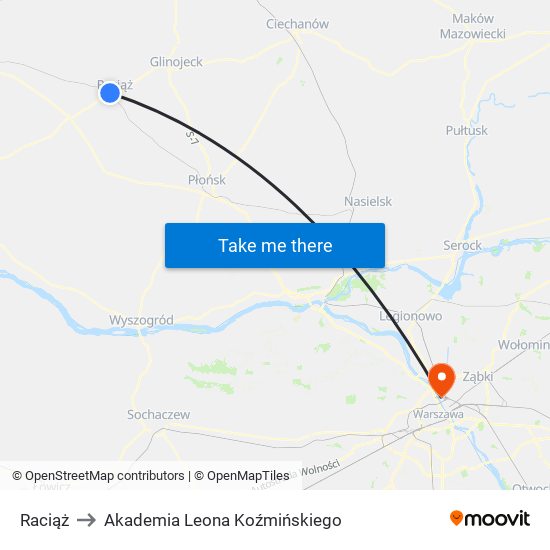 Raciąż to Akademia Leona Koźmińskiego map