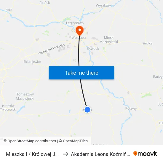 Mieszka I / Królowej Jadwigi to Akademia Leona Koźmińskiego map