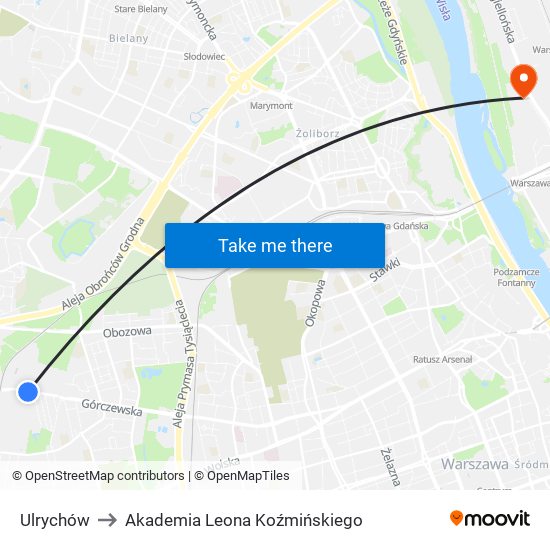 Ulrychów to Akademia Leona Koźmińskiego map