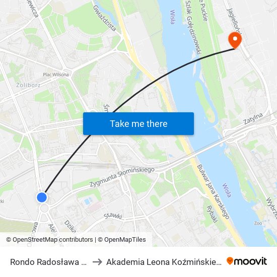 Rondo „Radosława” to Akademia Leona Koźmińskiego map