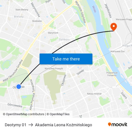 Deotymy to Akademia Leona Koźmińskiego map