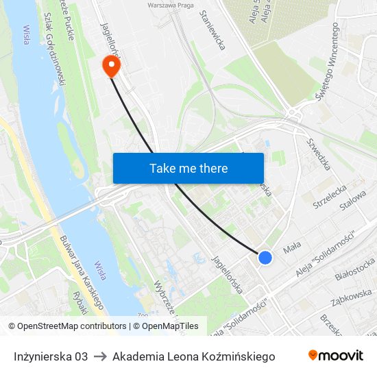 Inżynierska to Akademia Leona Koźmińskiego map