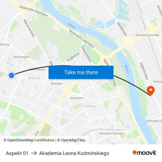 Aspekt 01 to Akademia Leona Koźmińskiego map