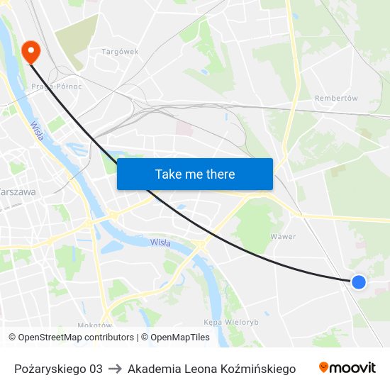 Pożaryskiego to Akademia Leona Koźmińskiego map