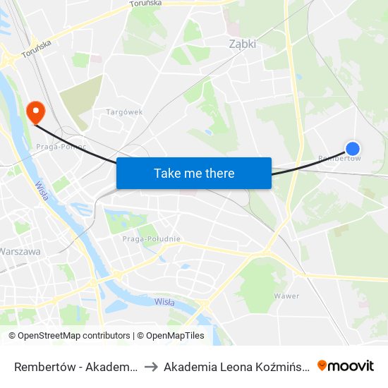 Rembertów-Akademia to Akademia Leona Koźmińskiego map