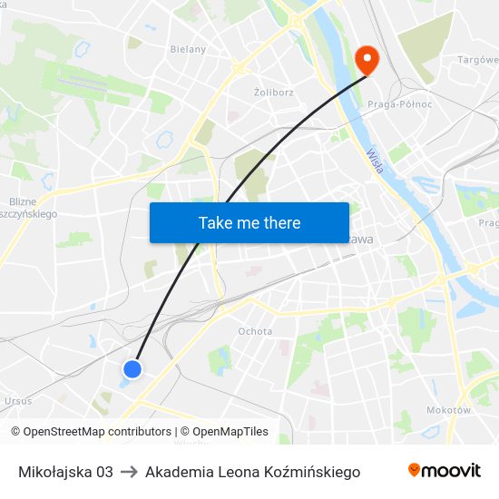 Mikołajska 03 to Akademia Leona Koźmińskiego map