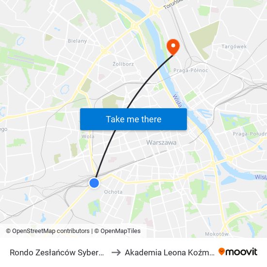 Rondo Zesłańców Syberyjskich 02 to Akademia Leona Koźmińskiego map