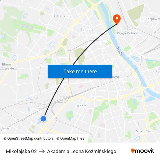 Mikołajska 02 to Akademia Leona Koźmińskiego map