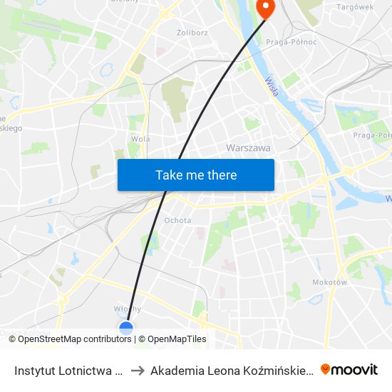 Instytut Lotnictwa 02 to Akademia Leona Koźmińskiego map