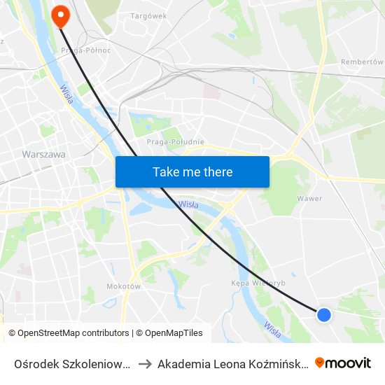 Ośrodek Szkoleniowy 01 to Akademia Leona Koźmińskiego map