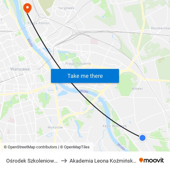 Ośrodek Szkoleniowy to Akademia Leona Koźmińskiego map