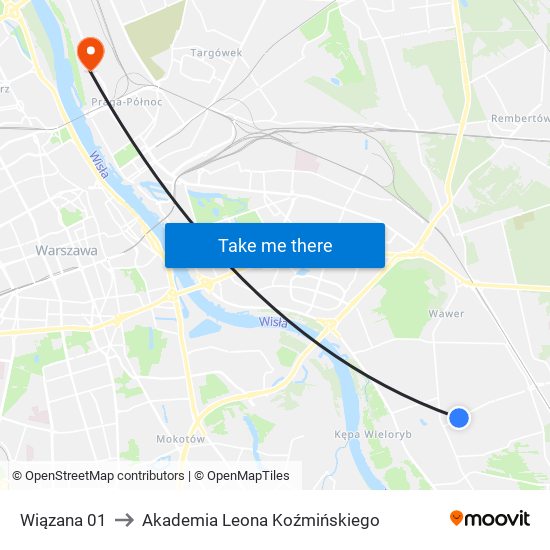 Wiązana to Akademia Leona Koźmińskiego map