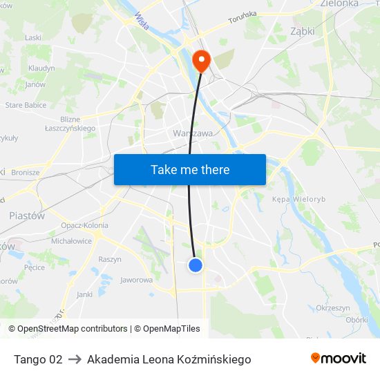 Tango 02 to Akademia Leona Koźmińskiego map