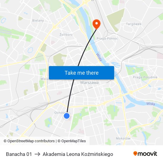 Banacha 01 to Akademia Leona Koźmińskiego map