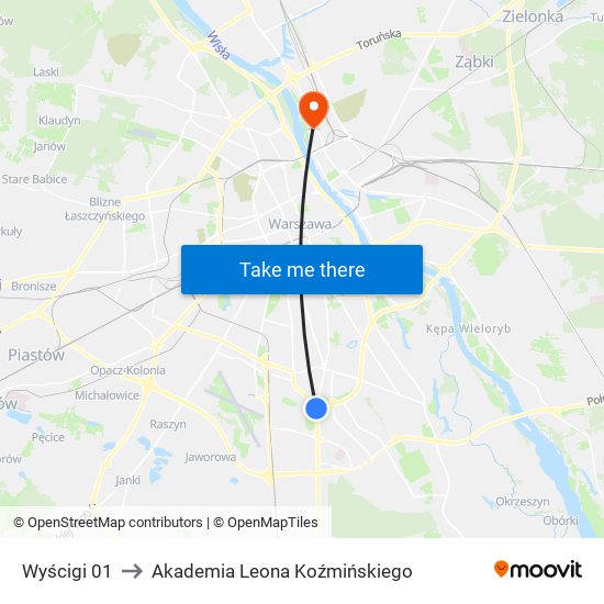 Wyścigi 01 to Akademia Leona Koźmińskiego map