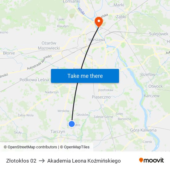 Złotokłos to Akademia Leona Koźmińskiego map