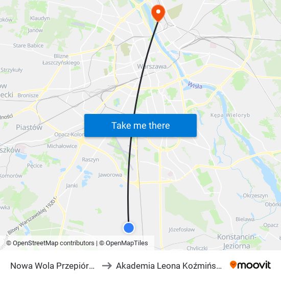 Nowa Wola Przepiórki to Akademia Leona Koźmińskiego map