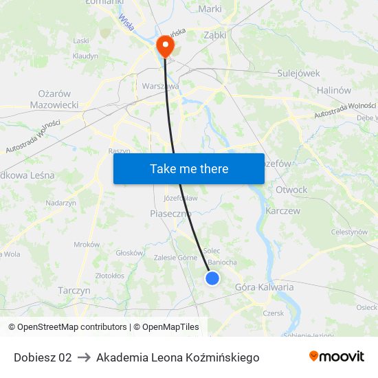 Dobiesz 02 to Akademia Leona Koźmińskiego map