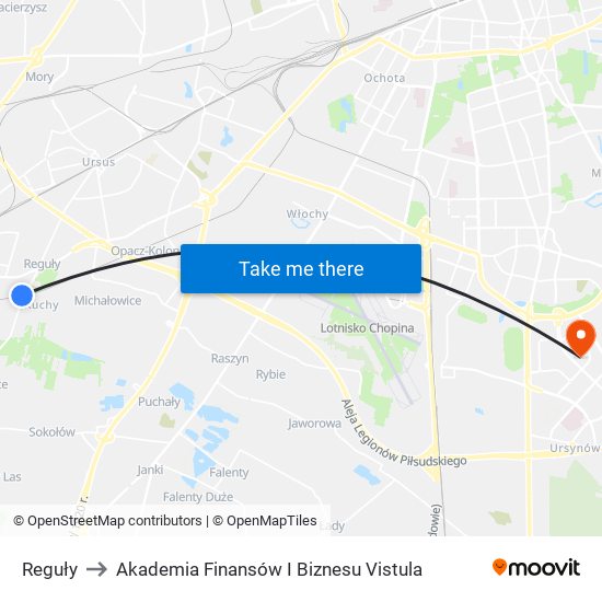 Reguły to Akademia Finansów I Biznesu Vistula map