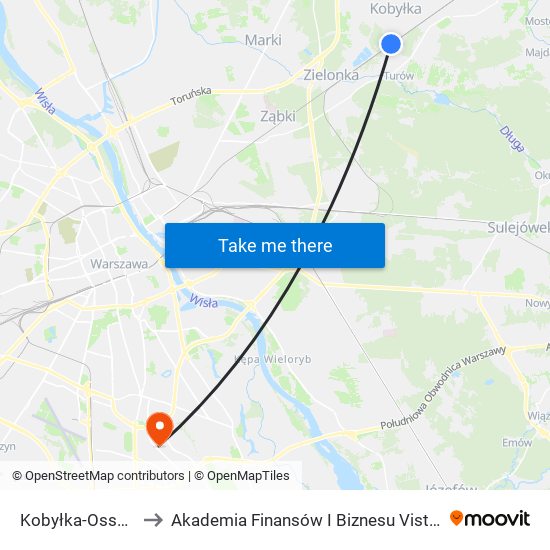 Kobyłka-Ossów to Akademia Finansów I Biznesu Vistula map