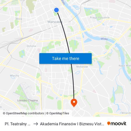 Pl. Teatralny 02 to Akademia Finansów I Biznesu Vistula map