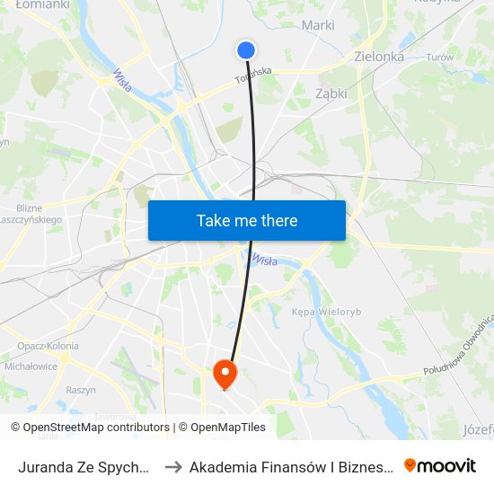 Juranda Ze Spychowa to Akademia Finansów I Biznesu Vistula map