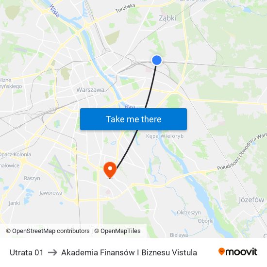 Utrata 01 to Akademia Finansów I Biznesu Vistula map