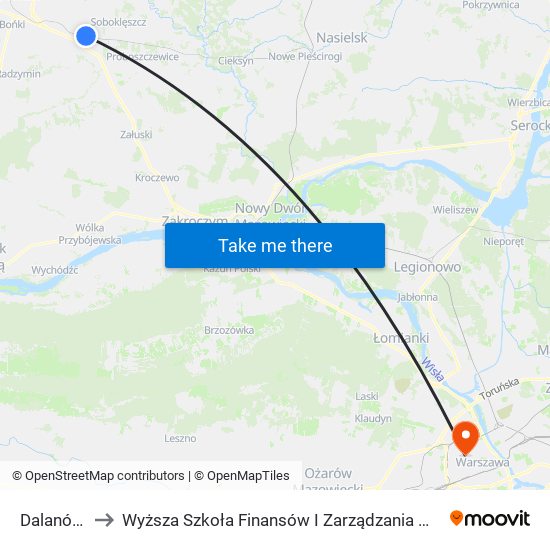 Dalanówek to Wyższa Szkoła Finansów I Zarządzania W Warszawie map